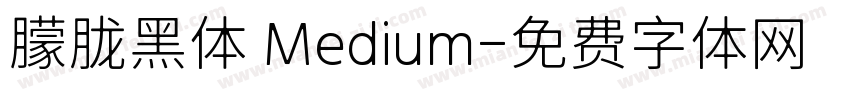 朦胧黑体 Medium字体转换